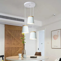 Creative Led - Lampe suspension blanche moderne avec barre en bois et en métal | Marco Lucetti