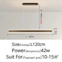 Créative Suspension pour une Ambiance Conviviale | Marco Lucetti Marron L120x6cm 42W / Blanc froid Pas de télécommande