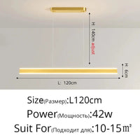 Créative Suspension pour une Ambiance Conviviale | Marco Lucetti Or L120x6cm 42W / Blanc froid Pas de télécommande