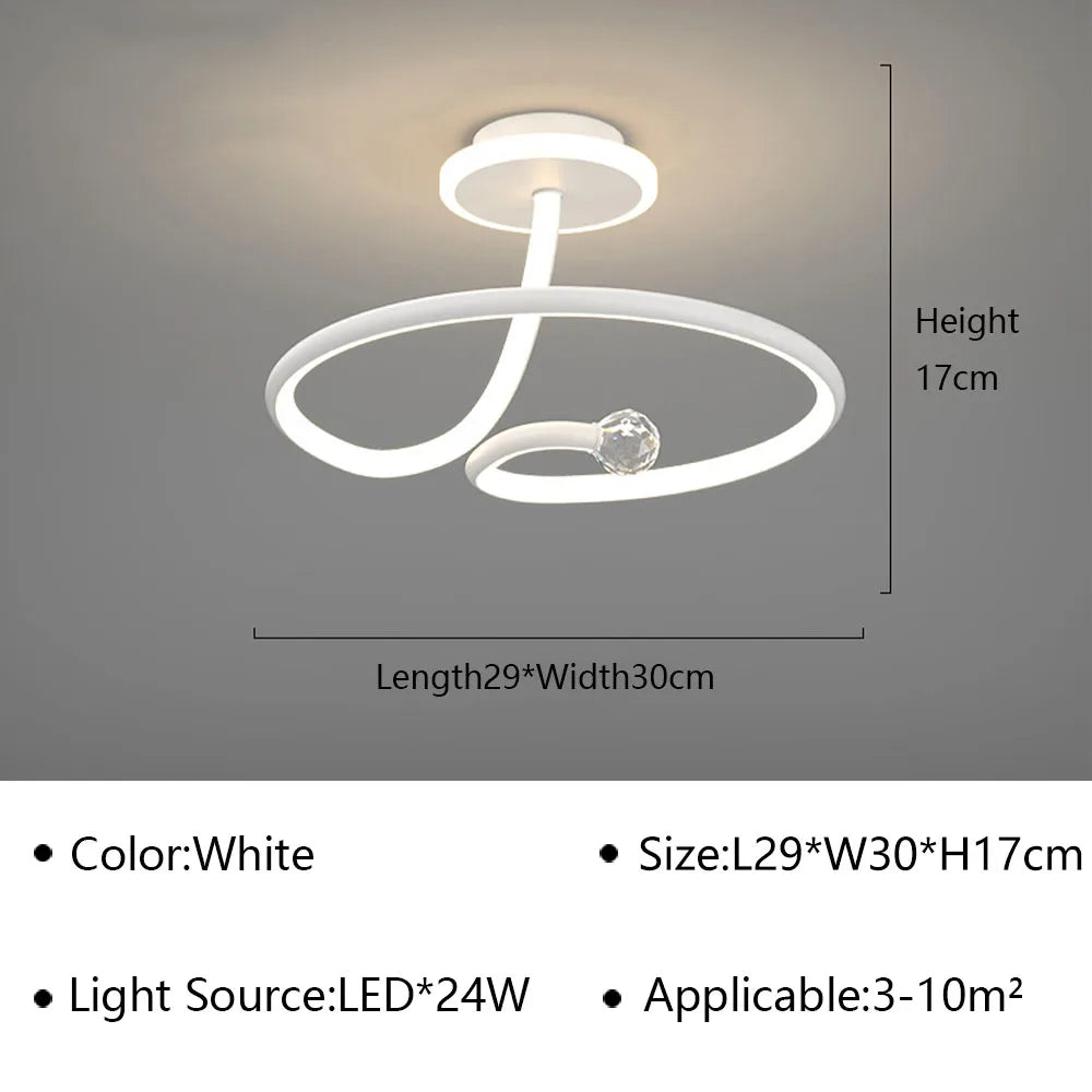 Plafonnier Rond Cristal LED