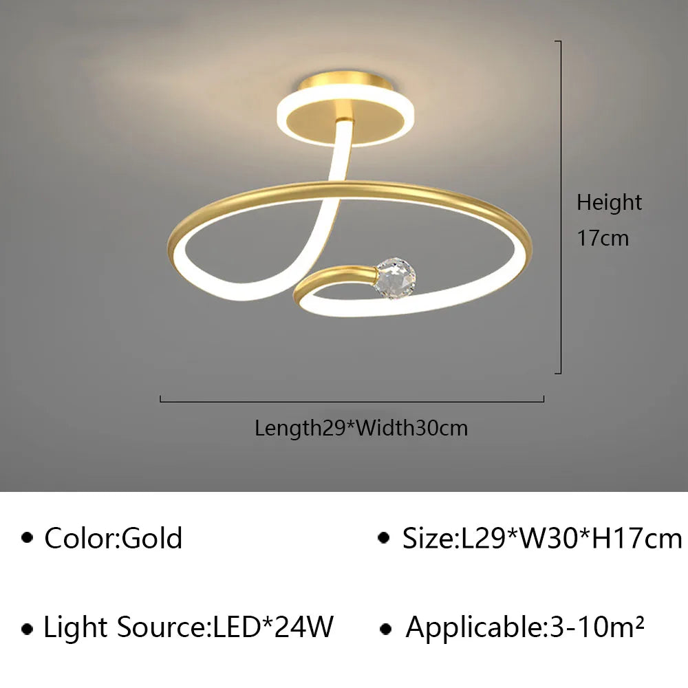 Plafonnier Rond Cristal LED
