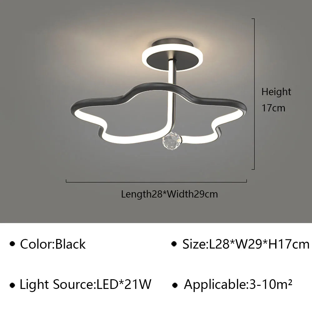 Plafonnier Rond Cristal LED