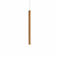 Cylindre Long Tube LED Suspension pour Bars & Restaurants | Marco Lucetti Bronze avec acrylique / Longueur 30CM / Blanc chaud 3000K