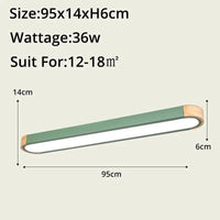 Deckenleuchten en bois avec télécommande - Plafonniers déco | Marco Lucetti Vert 95x14x6cm 36w / Lumière neutre