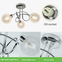 Depuley - Plafonnier semi-encastré à 3 lumières Globe Spoutnik | Marco Lucetti