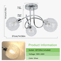 Depuley - Plafonnier semi-encastré à 3 lumières Globe Spoutnik | Marco Lucetti