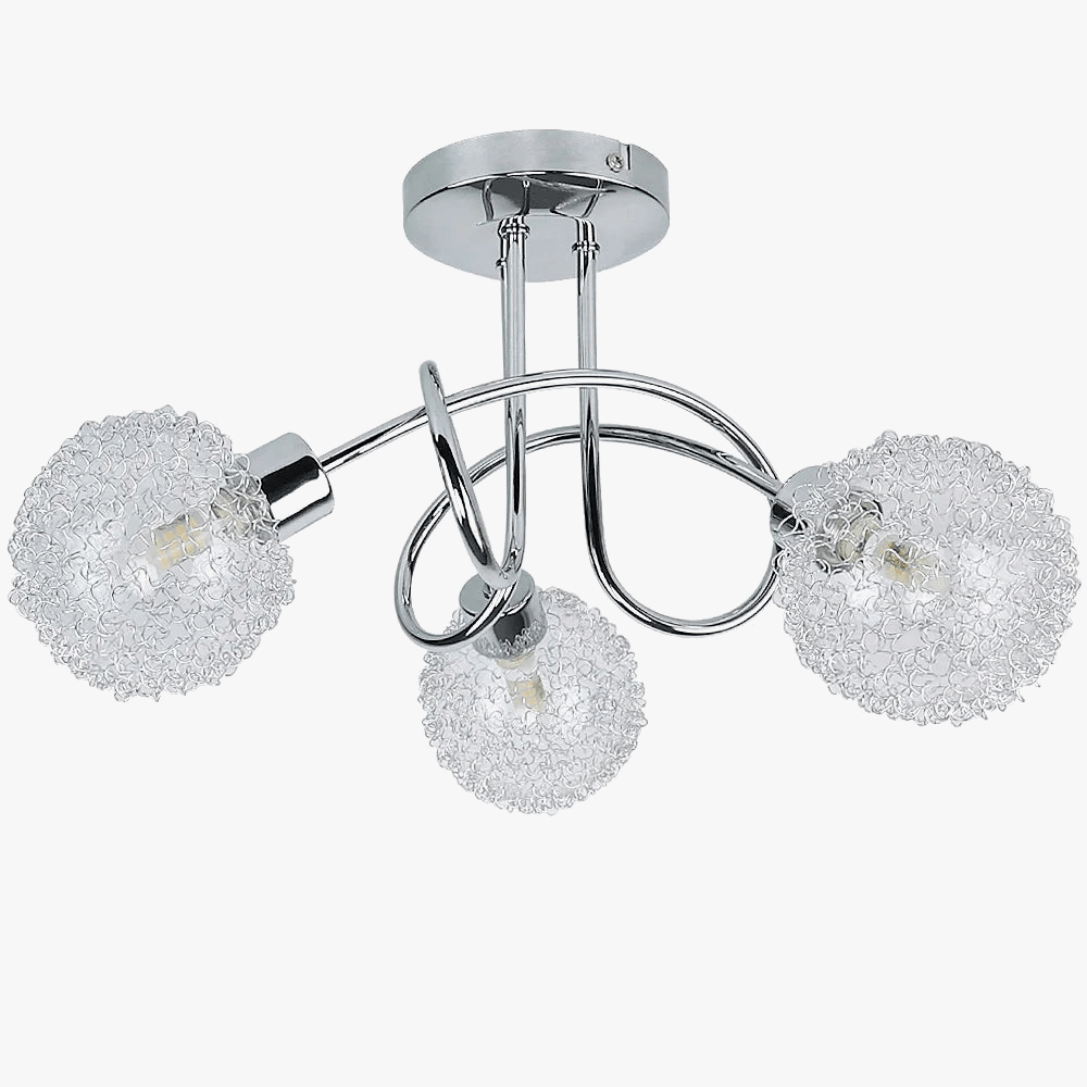 Depuley - Plafonnier semi-encastré à 3 lumières Globe Spoutnik | Marco Lucetti