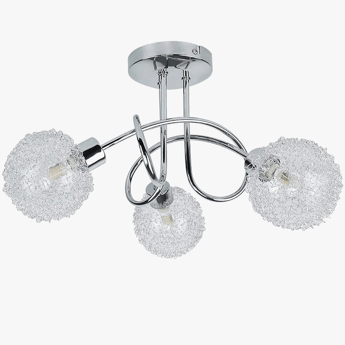 Depuley - Plafonnier semi-encastré à 3 lumières Globe Spoutnik | Marco Lucetti