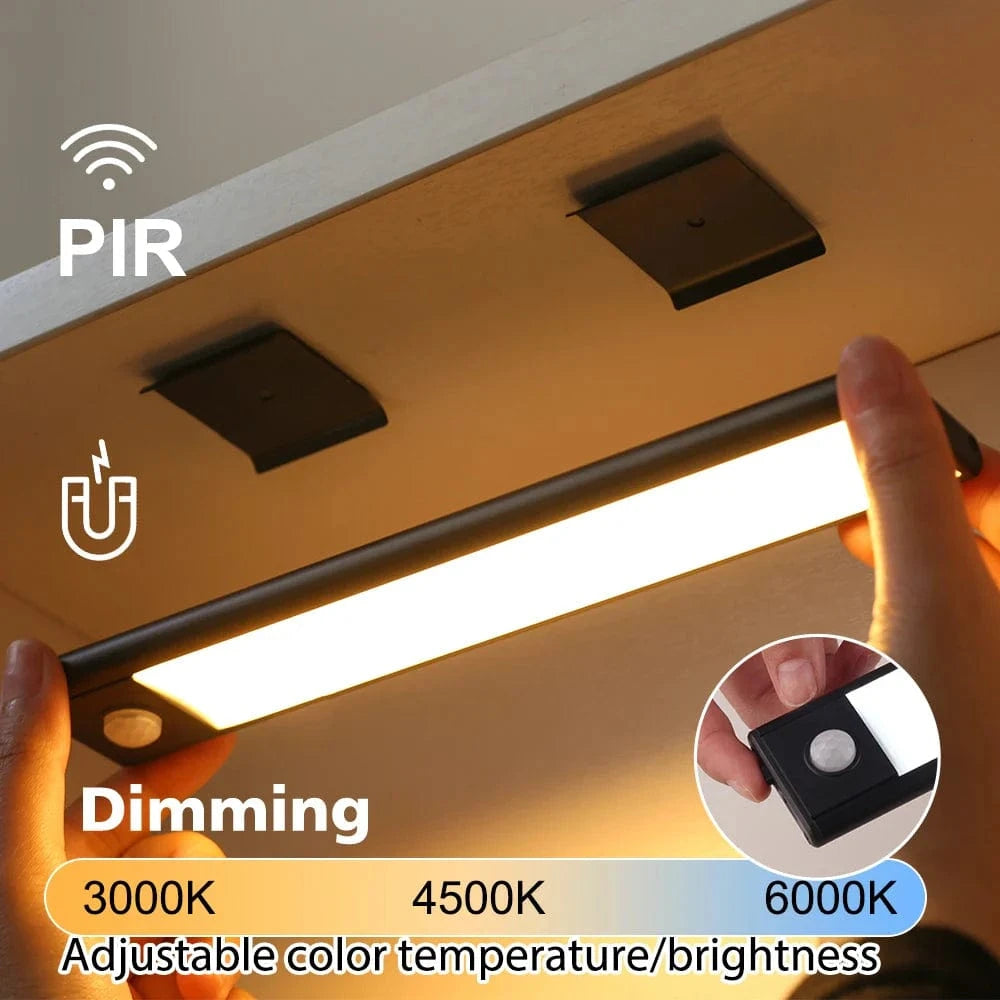 Détecteur de Mouvement LED Rechargeable pour Armoires de Cuisine | Marco Lucetti Noir / 400 mm / CHINE | Atténuation