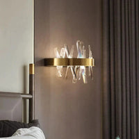 Deyidn - Luminaires Moderne Cuivre Applique Cristal LED Mur Doré Pour Maquillage Intérieur | Marco Lucetti