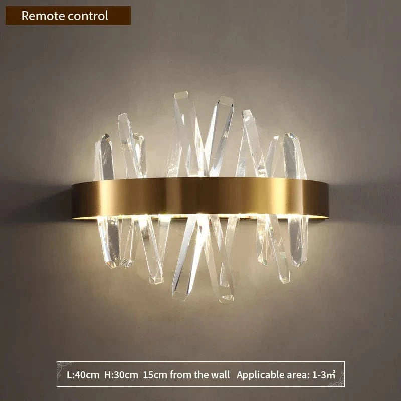 Deyidn - Luminaires Moderne Cuivre Applique Cristal LED Mur Doré Pour Maquillage Intérieur | Marco Lucetti