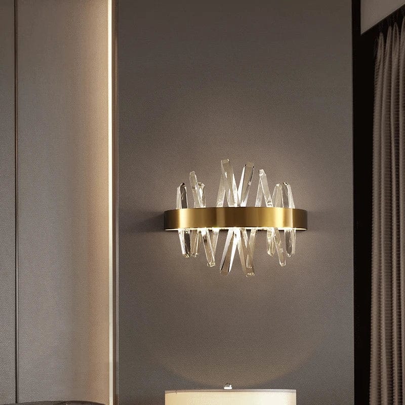 Deyidn - Luminaires Moderne Cuivre Applique Cristal LED Mur Doré Pour Maquillage Intérieur | Marco Lucetti