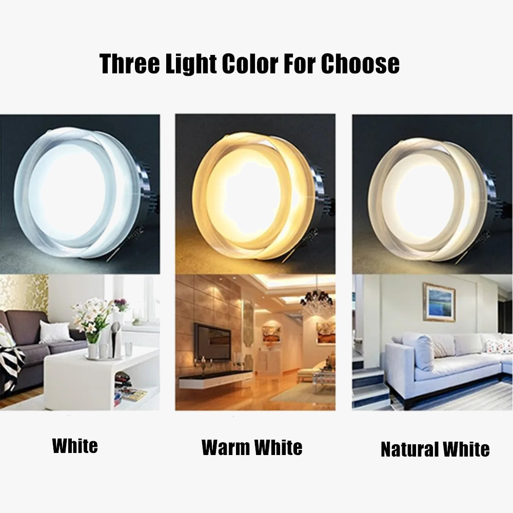 Spot LED en cristal encastré pour une décoration élégante de la maison