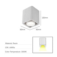 Downlight Nordique en Résine pour une Décoration Intérieure Élégante | Marco Lucetti Carré-Blanc / Lumière chaude 3000K