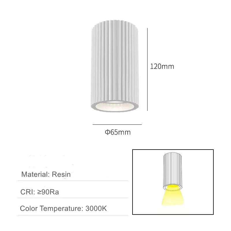 Downlight Nordique en Résine pour une Décoration Intérieure Élégante | Marco Lucetti Rond-Blanc / Lumière chaude 3000K