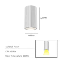 Downlight Nordique en Résine pour une Décoration Intérieure Élégante | Marco Lucetti Rond-Blanc / Lumière chaude 3000K