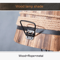 Drolight - Lustre Bois Industriel Américain Rétro Loft Bougeoir Ajustable | Marco Lucetti