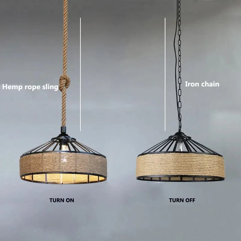 DropLight - Corde de fer industriel américain Loft lustre créatif pour Restaurant Bar Café et Salle à manger | Marco Lucetti