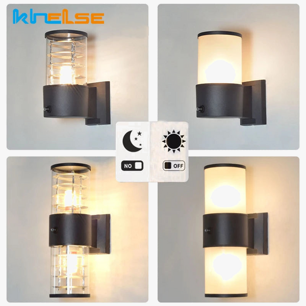 Applique Murale LED Extérieure Haut Vers Bas "Verre Aluminium"