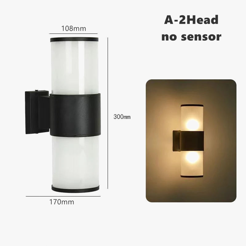 Applique Murale LED Extérieure Haut Vers Bas "Verre Aluminium"
