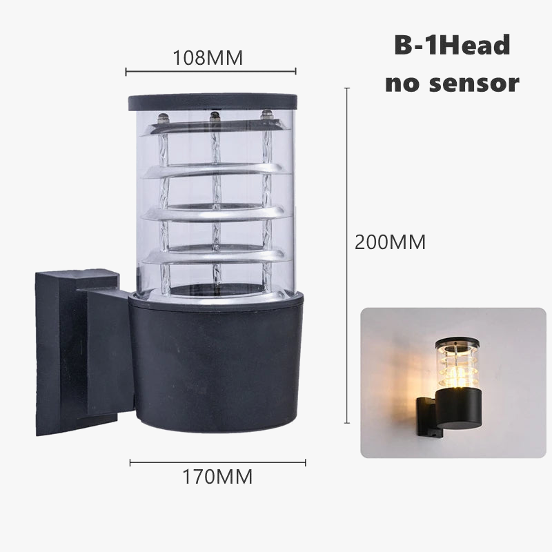 Applique Murale LED Extérieure Haut Vers Bas "Verre Aluminium"