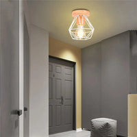 E27 plafonnier fer bois nordique moderne Mini lampe pour salon chambre cuisine décoration luminaire | Marco Lucetti