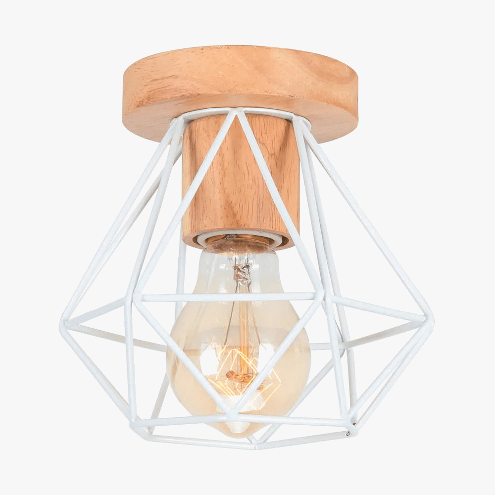 E27 plafonnier fer bois nordique moderne Mini lampe pour salon chambre cuisine décoration luminaire | Marco Lucetti