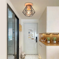 E27 plafonnier fer bois nordique moderne Mini lampe pour salon chambre cuisine décoration luminaire | Marco Lucetti