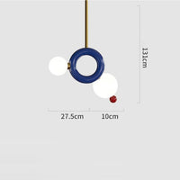 Suspension design en métal et boules colorées Ginna