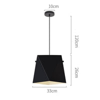 Suspension LED design en métal coloré géométrique