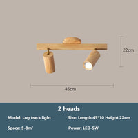 Éclairage Bois Nordique Moderne | Marco Lucetti 2 têtes / Blanc chaud