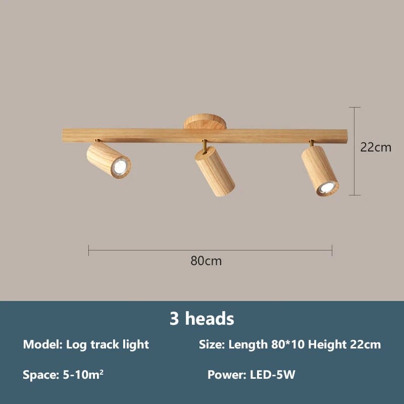 Éclairage Bois Nordique Moderne | Marco Lucetti 3 têtes / Blanc chaud