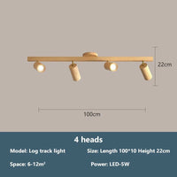 Éclairage Bois Nordique Moderne | Marco Lucetti 4 têtes / Blanc chaud