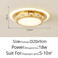 Éclairage d'entrée nordique : Design Moderne et Créatif | Marco Lucetti Style B rond doré / 3 couleurs sans télécommande