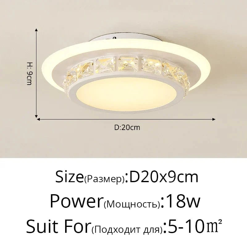 Éclairage d'entrée nordique : Design Moderne et Créatif | Marco Lucetti Style rond blanc B / 3 couleurs sans télécommande