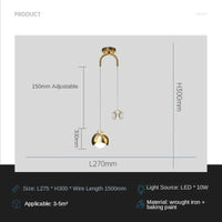 Éclairage de suspension LED pour chambre à coucher - Style Moderne et Élégant | Marco Lucetti Type A-or / Lumière froide
