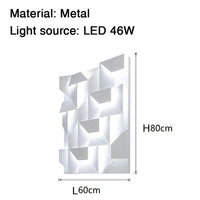 Éclairage Décoratif d'Allée par Applique Murale LED | Marco Lucetti L60xH80cm / Dimmable avec télécommande