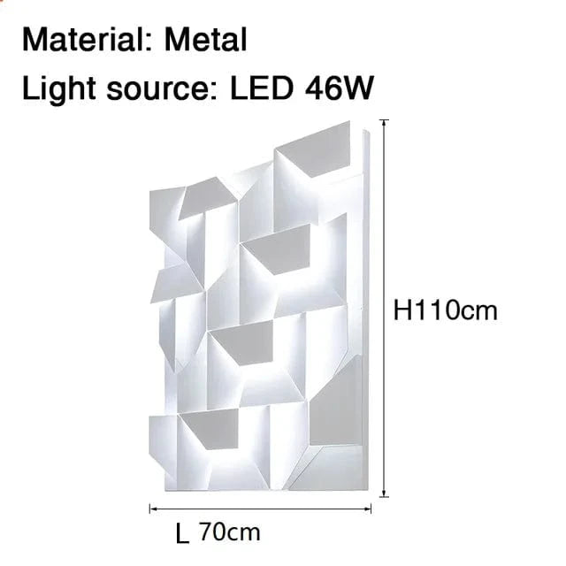 Éclairage Décoratif d'Allée par Applique Murale LED | Marco Lucetti L70xH110cm / Dimmable avec télécommande