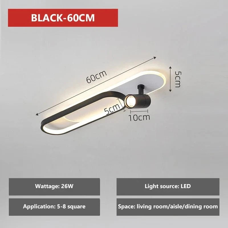 Éclairage LED Design pour Votre Maison | Marco Lucetti Noir 60CM / Blanc nature (pas de RC)