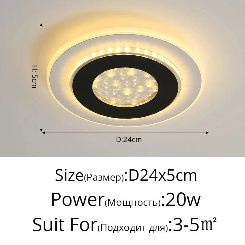 Éclairage moderne nordique pour une atmosphère restaurant chic | Marco Lucetti Style E D24x5cm 20W / Blanc chaud, pas de télécommande