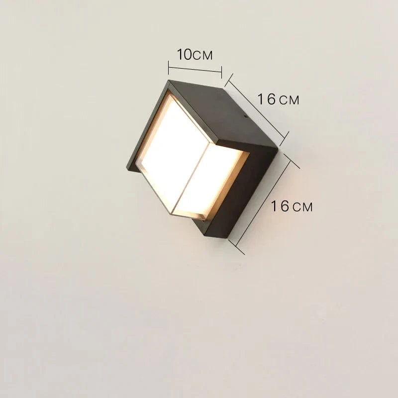 Éclairage mural extérieur moderne en aluminium - Lampe design pour porche, balcon et terrasse | Marco Lucetti Lumière B-chaude 12W