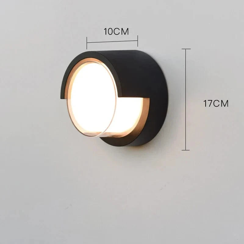 Éclairage mural extérieur moderne en aluminium - Lampe design pour porche, balcon et terrasse | Marco Lucetti Lumière chaude 12W