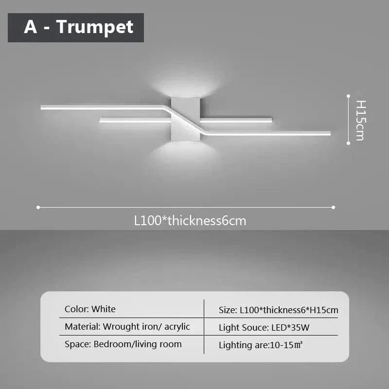 Éclairage mural LED moderne pour une maison stylée | Marco Lucetti TypeA Blanc 100cm / Blanc chaud
