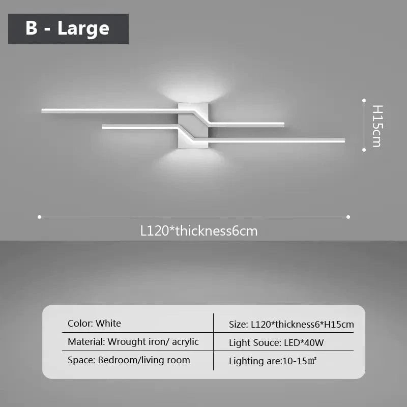 Éclairage mural LED moderne pour une maison stylée | Marco Lucetti TypeB Blanc 120cm / Blanc chaud