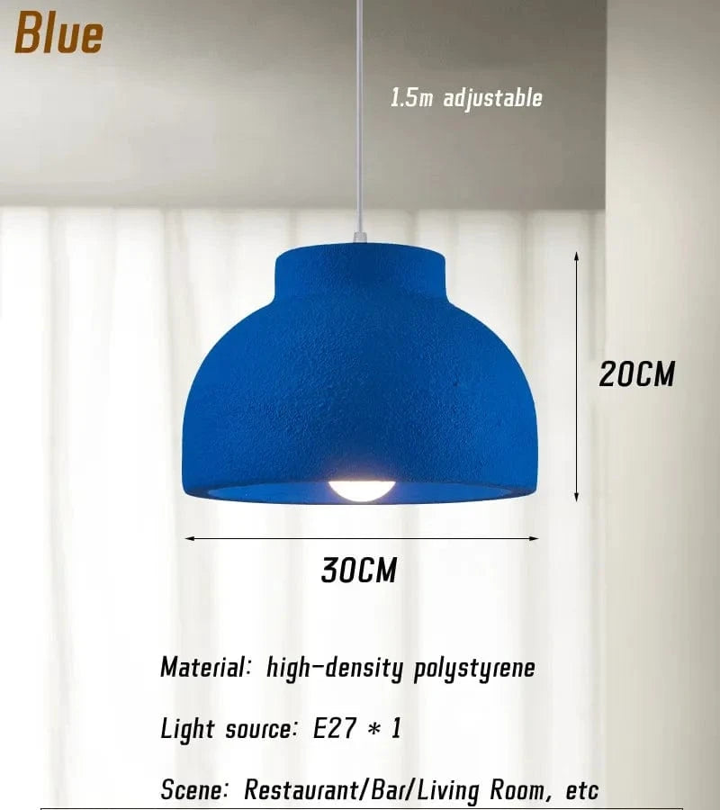 Éclairage suspendu LED japonais pour salle à manger, chambre et vestiaire | Marco Lucetti Bleu-30CM / Lumière chaude 3000K