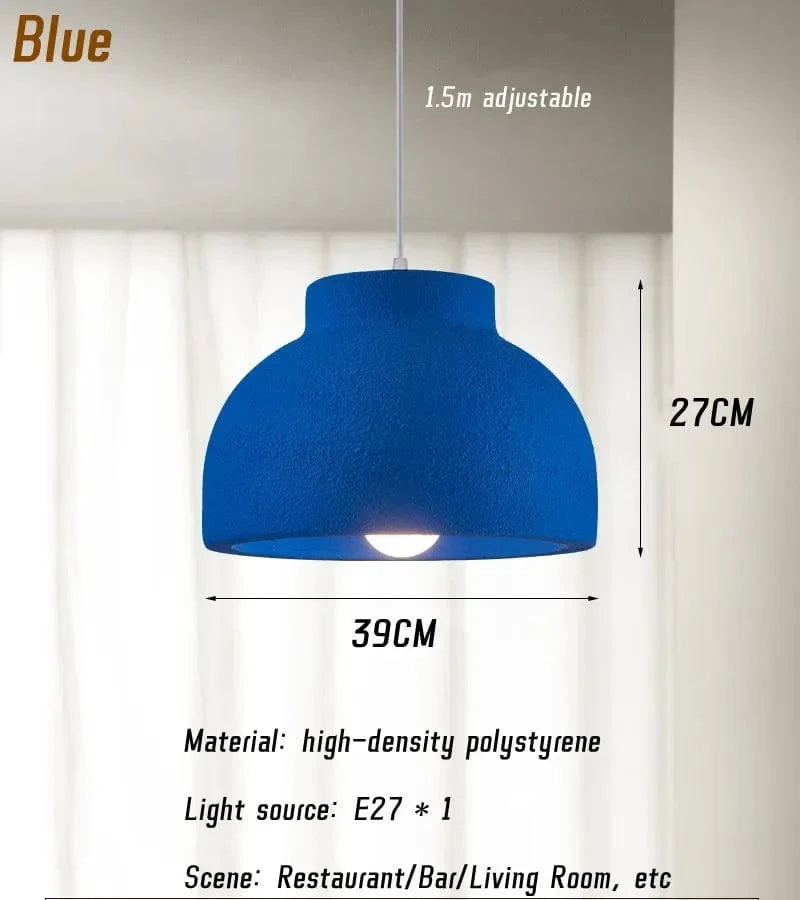 Éclairage suspendu LED japonais pour salle à manger, chambre et vestiaire | Marco Lucetti Bleu-39CM / Lumière 3 couleurs