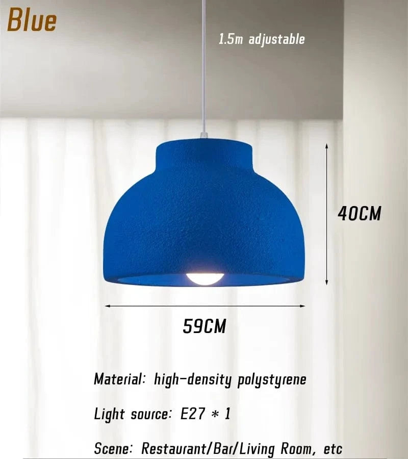 Éclairage suspendu LED japonais pour salle à manger, chambre et vestiaire | Marco Lucetti Bleu-59CM / Lumière chaude 3000K