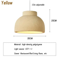 Éclairage suspendu LED japonais pour salle à manger, chambre et vestiaire | Marco Lucetti Jaune-30CM / Lumière chaude 3000K