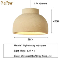 Éclairage suspendu LED japonais pour salle à manger, chambre et vestiaire | Marco Lucetti Jaune-59CM / Lumière chaude 3000K