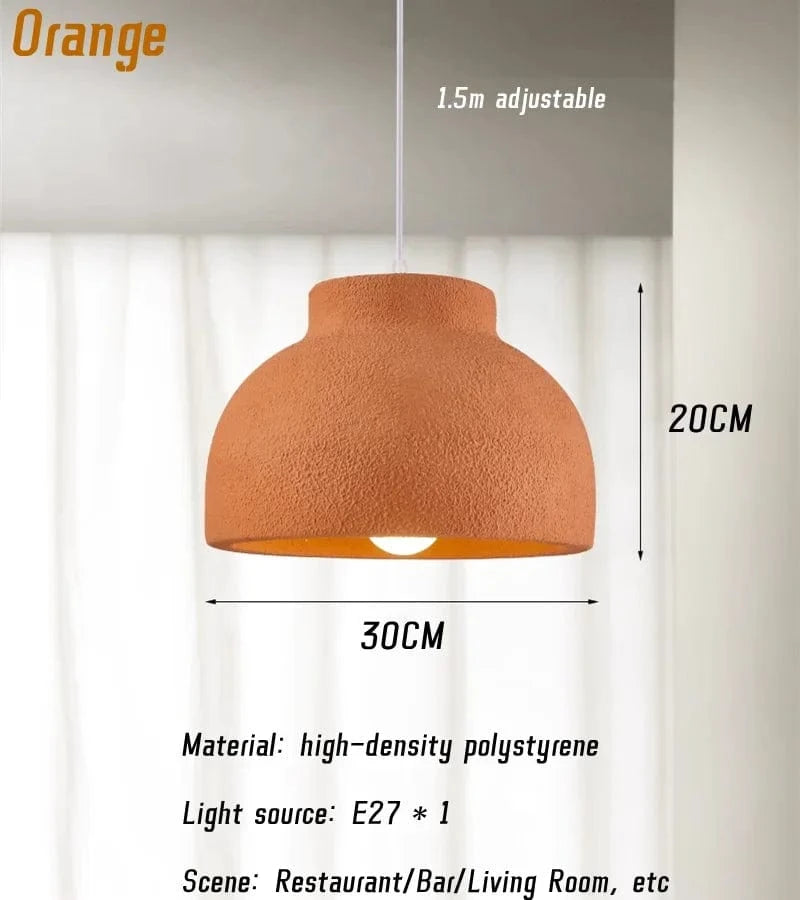 Éclairage suspendu LED japonais pour salle à manger, chambre et vestiaire | Marco Lucetti Orange-30CM / Lumière 3 couleurs